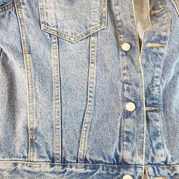 Vintage 90's Men's Tommy Jeans Classic Light Blue Denim Jacket Size S RN#66476 - Picture 4 of 15